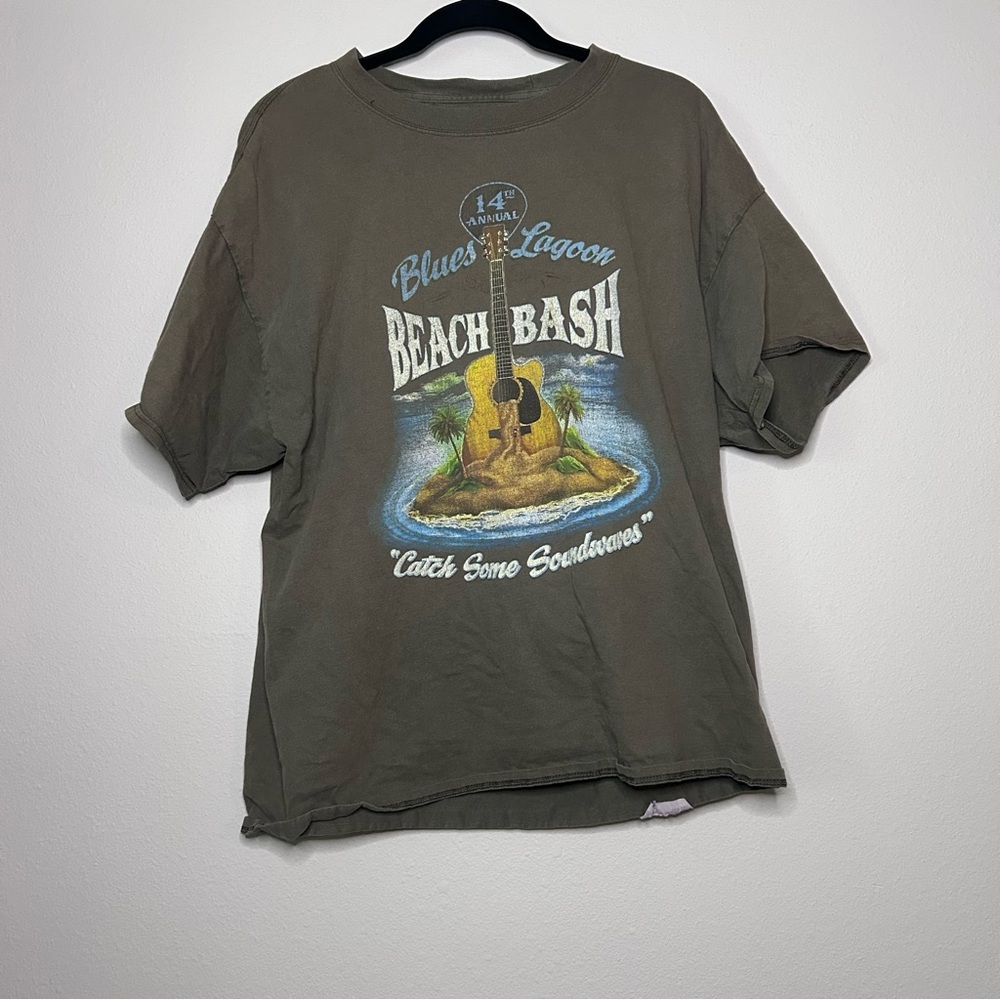 Hanes Olive Green Beefy-T Graphic Tee
